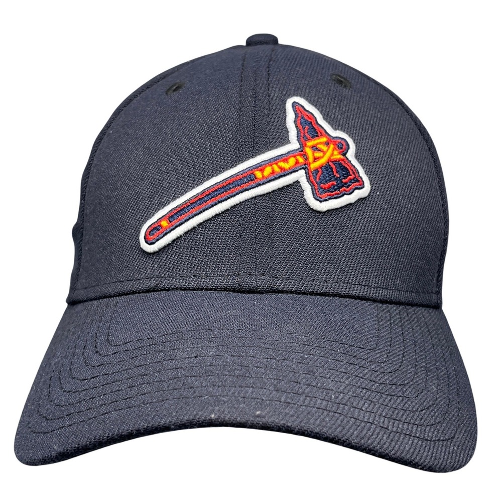 New Era Atlanta Braves 39Thirty‎ Hat Tomahawk Logo Navy S M Men Gorpcore